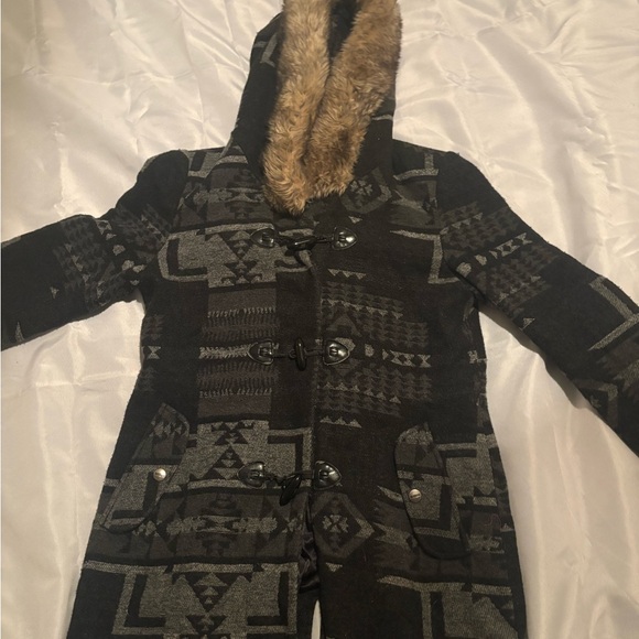 i jeans by Buffalo Black and Gray Patterned Coat - Picture 6 of 9